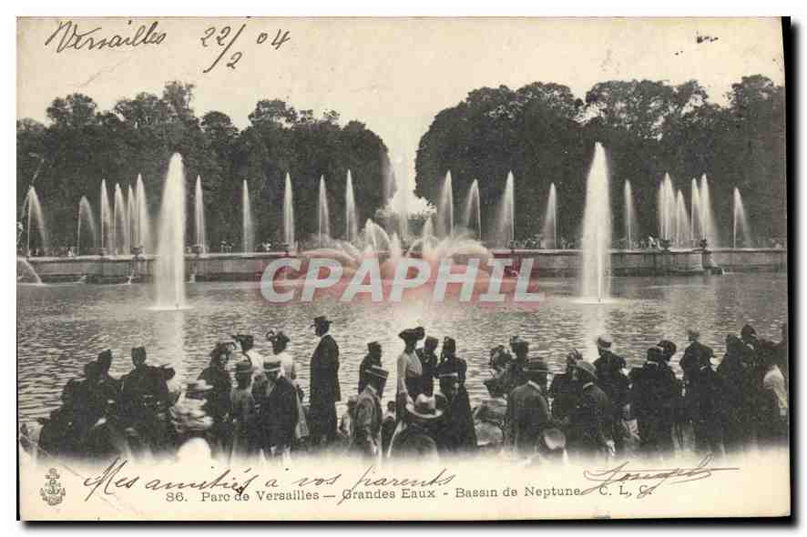 CPA Parc de Versailles Grandes Eaux Bassin de Neptune 