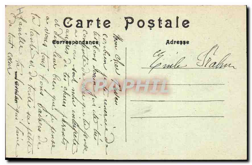 CPA Versailles Le Chaeteau et la Grille d'honneur  — Verso