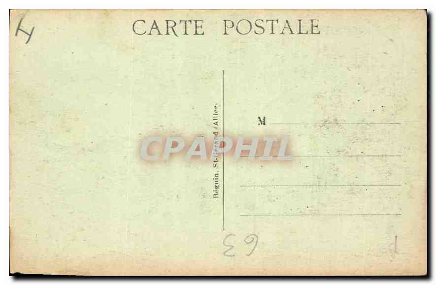 Usson — La Vierge — éditeur Baguin, Sketrand / Allier, n° 3689 — Verso