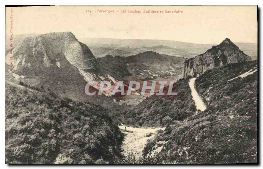 Auvergne - Les Roches Tuillières et Sansdoire — Éditeur : Rue de l'Église, Clermont-Ferrand, n°145