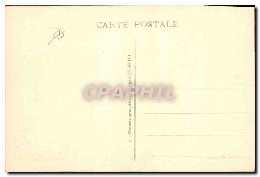 Lac de Tazenat — ancien cratère, profondeur 75 m — G. d'G, éditeur Goutetanges (P.-de-D.) — Verso