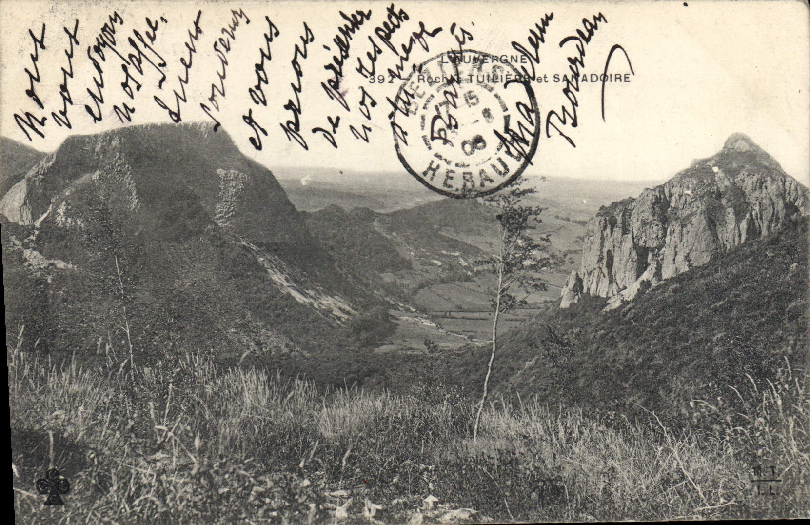 Roche Tuteïère und Sanadoire — Panoramablick — Verlag L. Bumergne, Nr. 392