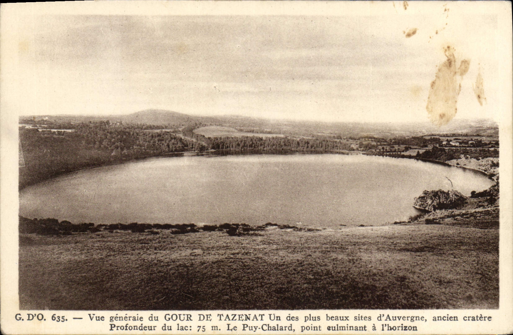 See Tazenat — alter Krater von Auvergne — allgemeiner Blick — G.D'O. 635