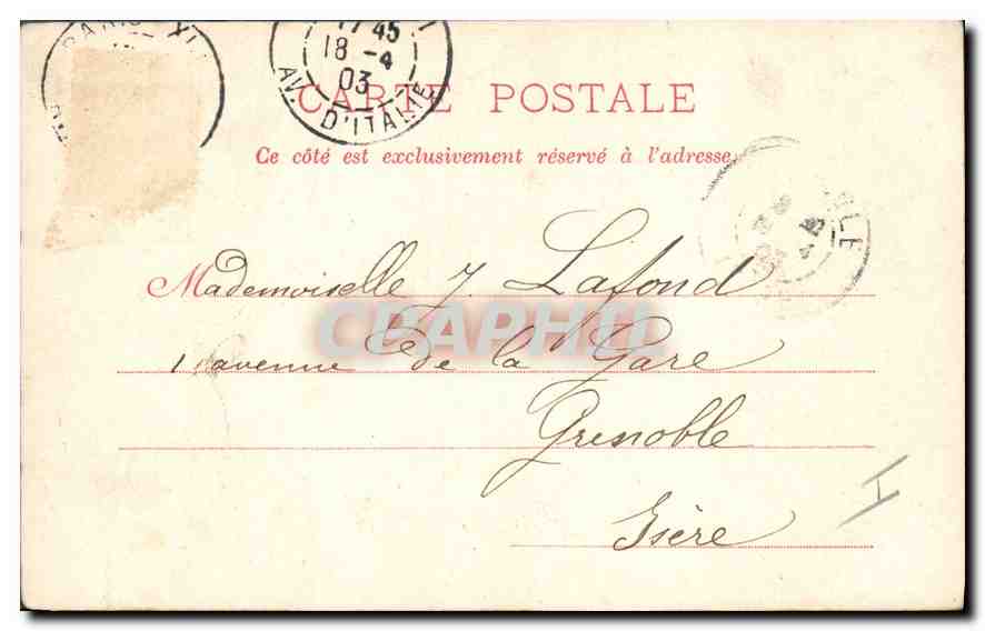 CPA Paris Eglise Saint Marcel  — Verso