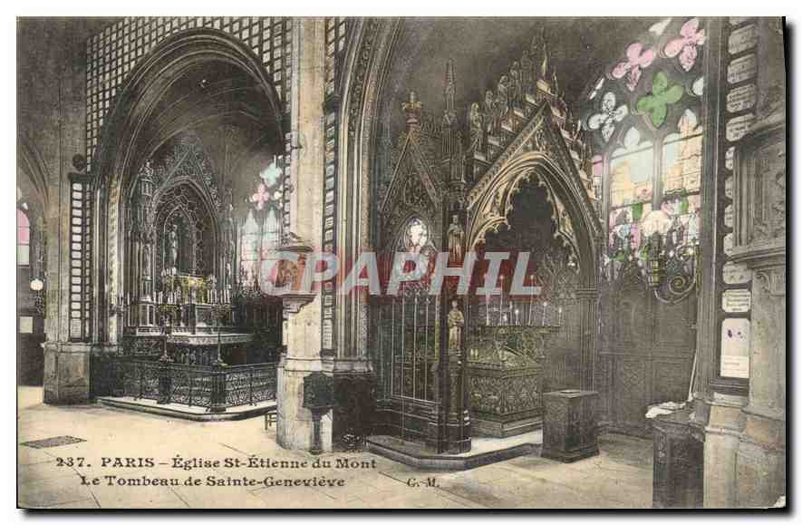 CPA Paris Eglise St Etienne du Mont Le Tombeau de Saint Genevieve 