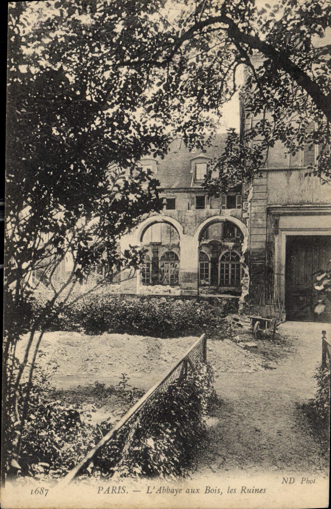 PARIS — L'Abbaye aux Bois, les Ruines — ND Pbot