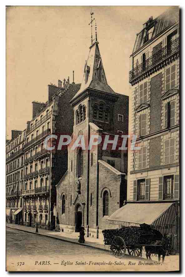 CPA Paris Eglise Saint Francois de Sales Rue Bremontier 
