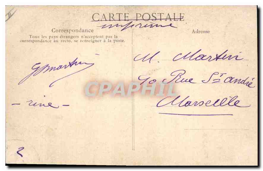 CPA Paris la Madeleine  — Rückseite