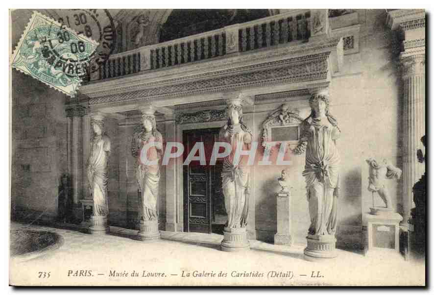 CPA Paris Musee du Louvre La Galerie des Cariatides 