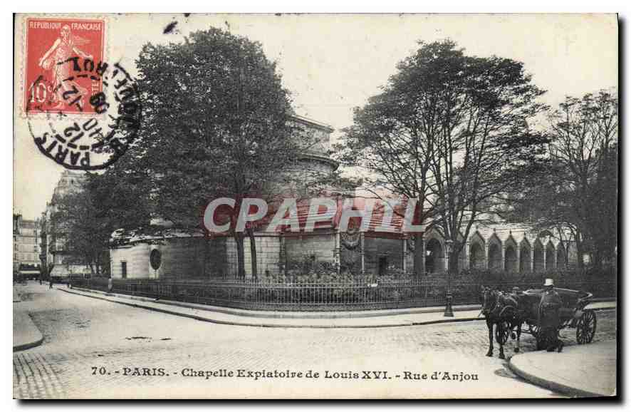CPA Paris Chapelle Explatoire de Louis XVI Rue d'Anjou 