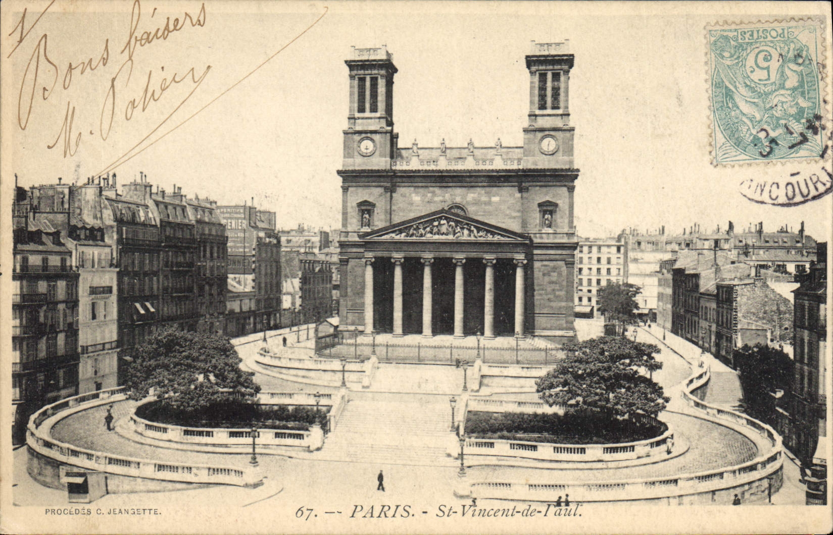 Paris - St-Vincent-de-Paul — éditeur PROCÉDÉS C. JEANZETTE, n° 67