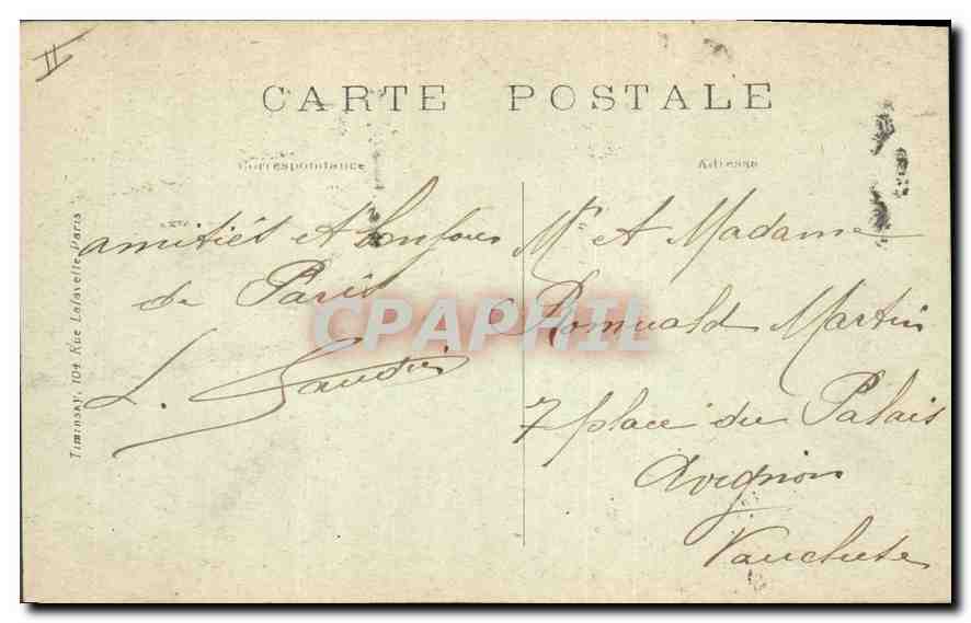 CPA Paris Le Square et l'Eglise de la Trinite  — Rückseite