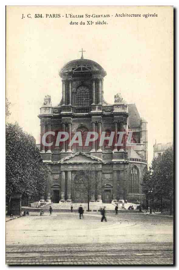 CPA Paris L'Eglise St Gervais Architecture ogivale date du XI siecle 