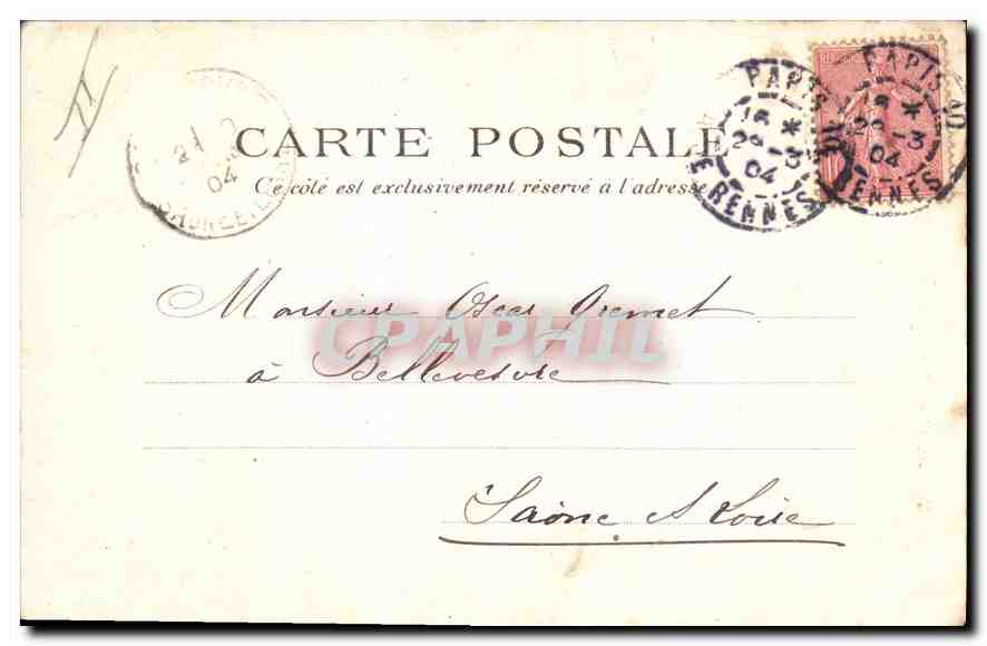 CPA Paris L'Eglise Saint Thomas d'Aquin  — Rückseite