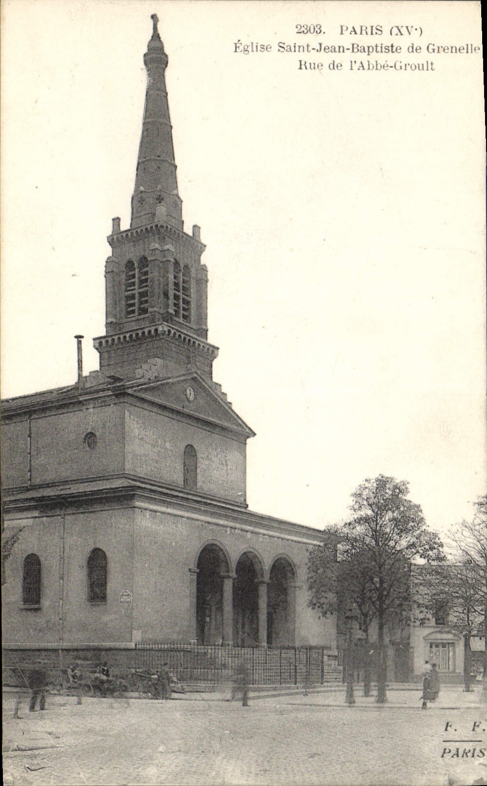 CPA Paris Eglise Saint Jean de Baptiste de Grenelle Rue de l'Abbe Groult 