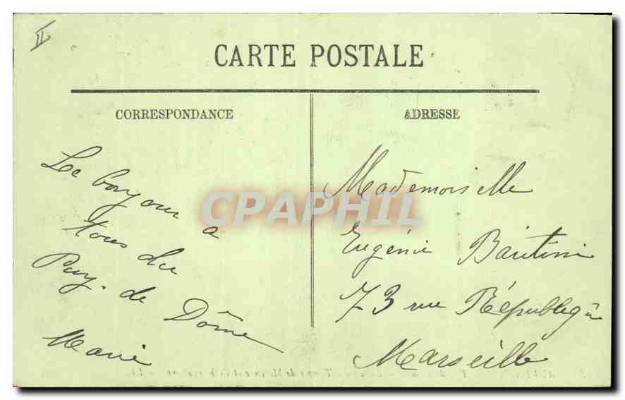 CPA Auvergne Puy de Dome Ruines du Temple de Mercure et l'Observatoire  — Rückseite