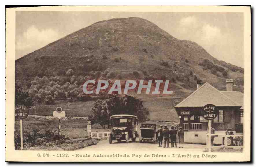 Route Automobile du Puy de Dôme - L'Arrêt au Péage — J. Gouttrinanges, éditeur, Collonges (P.-de-D.)