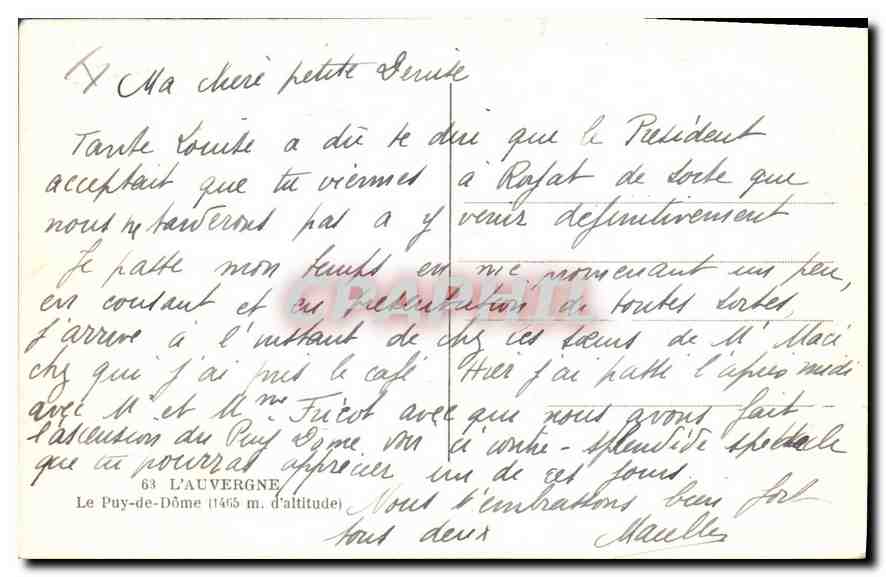 Le Puy-de-Dôme — Blick mit Herde — G.d'O — Rückseite