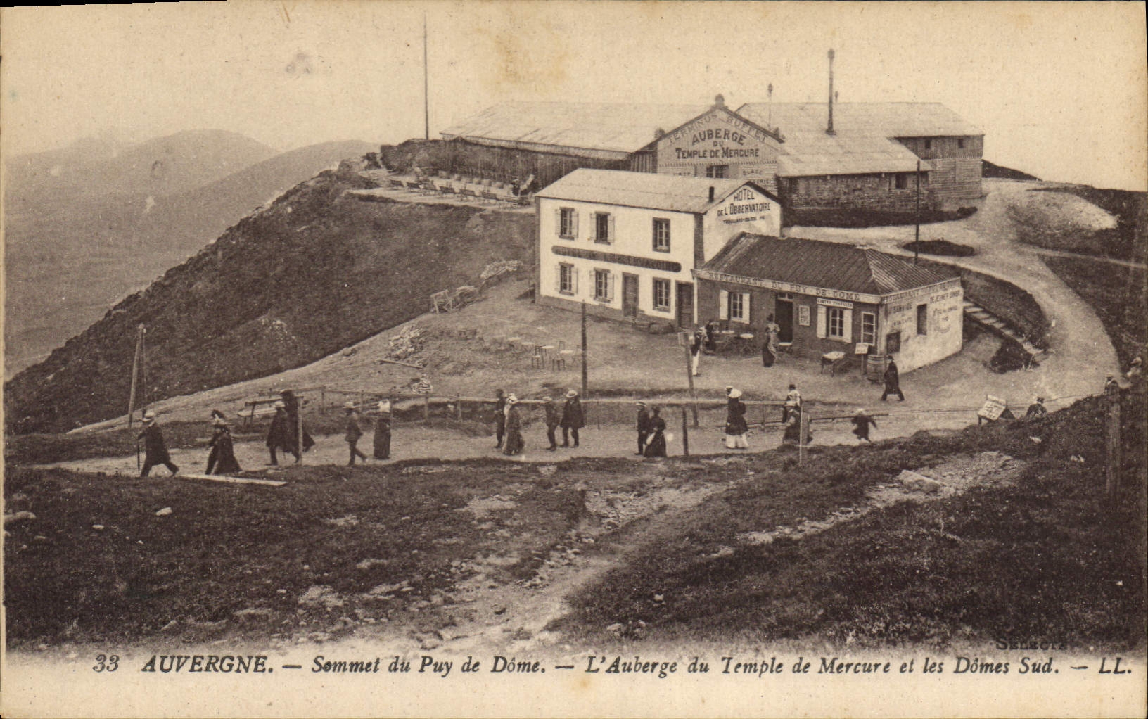 Auvergne — Summit of Puy de Dôme — The Auberge du Temple de Mercure and the Southern Domes — LL. Selects