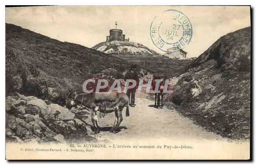 Arrivée au sommet du Puy-de-Dôme — Auvergne — P. Juliot, Clermont-Ferrand, G. Defaunay, Suce