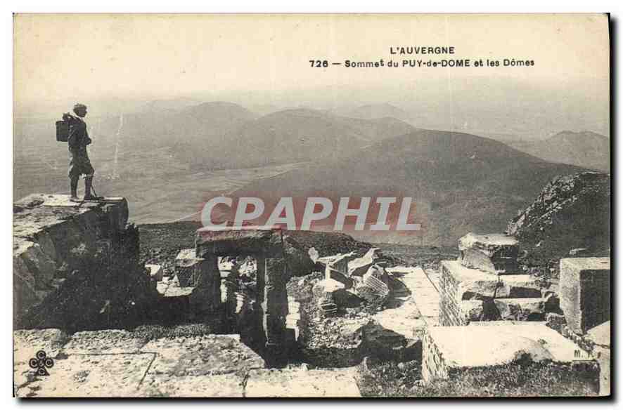 Sommet du Puy-de-Dôme et les Dômes — L'Auvergne — éditeur L'Auvergne, n° 726