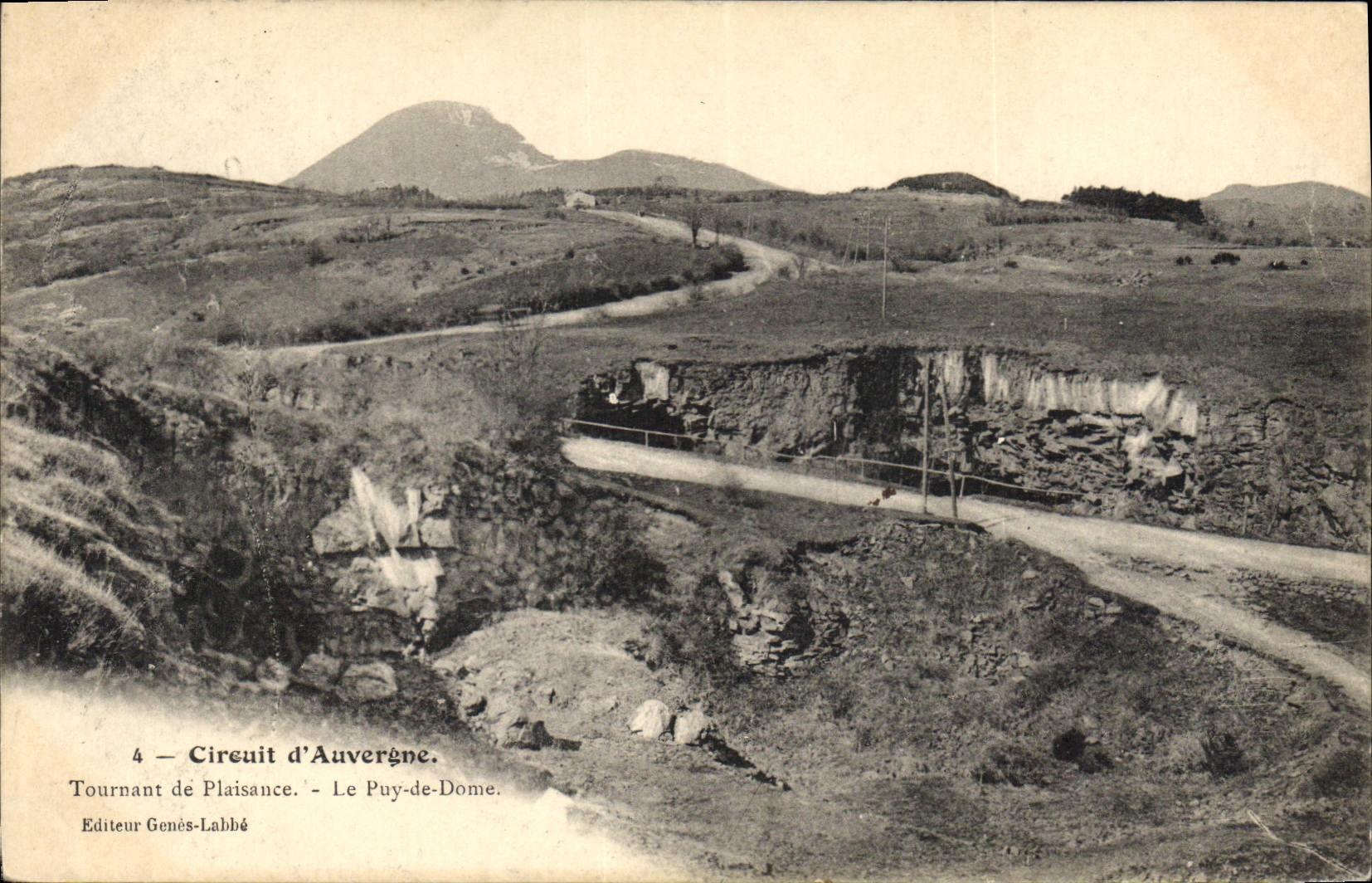 Tournant de Plaisance — Circuit d'Auvergne — Éditeur Genès-Labbé