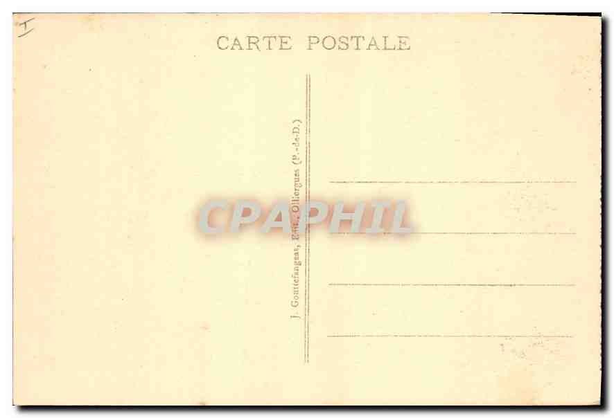 Les Ruines du Temple de Mercure et la Chaîne des Puys Sud — L'Auvergne Poétique — G. d'O. - 559 — Rückseite