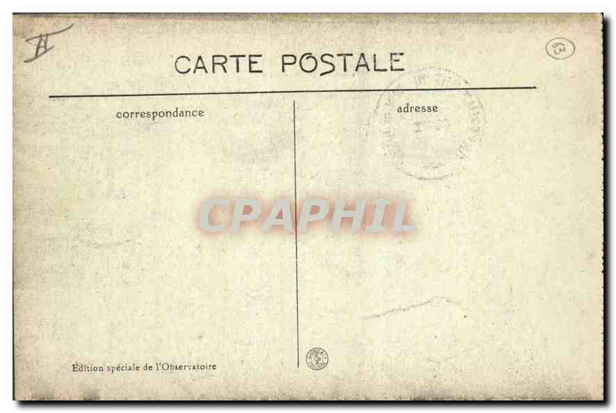 L'Auvergne pittoresque — Chemin montant au Puy de Dôme — Édition spéciale de l'Observatoire — Verso