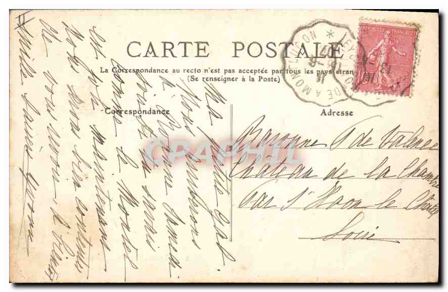 Le Puy-de-Dôme — Vue du mont avec calèche — M.T. I.L. n°358 — Verso