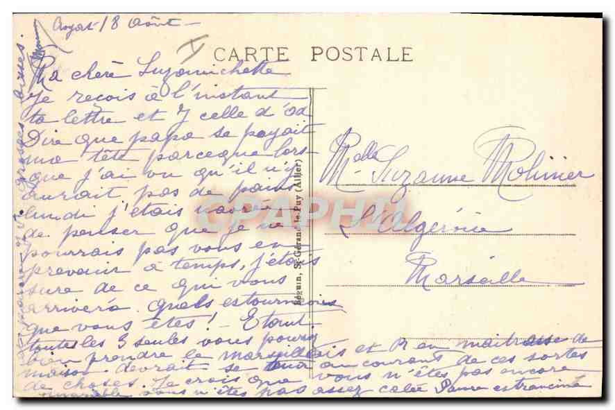 Le Puy de Dôme — Vue prise du Bois des Charmes — éditeur Léon, n° 4351 — Verso
