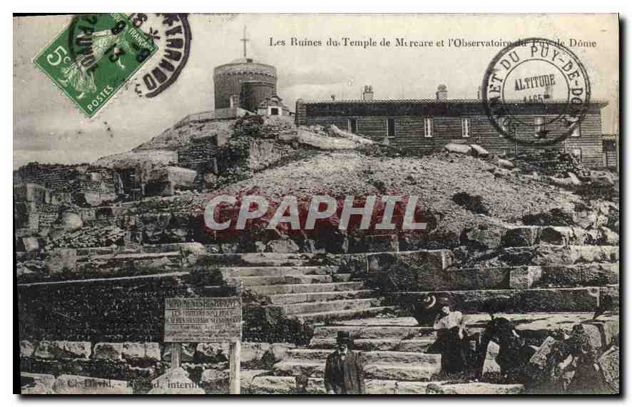 Les Ruines du Temple de Mercare et l'Observatoire du Puy-de-Dôme — G. David, interprète