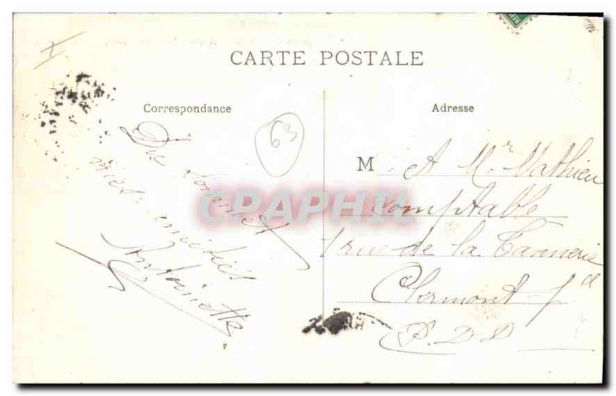 Les Ruines du Temple de Mercare et l'Observatoire du Puy-de-Dôme — G. David, interprète — Rückseite