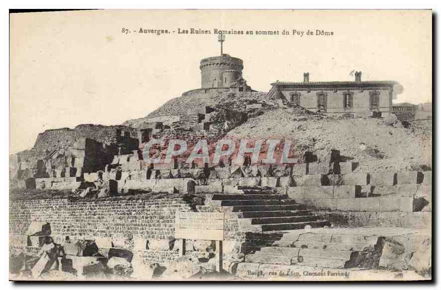 Auvergne - Les Ruines Romaines au sommet du Puy de Dôme — Bougès, éd. de Clermont-Ferrand, n°87
