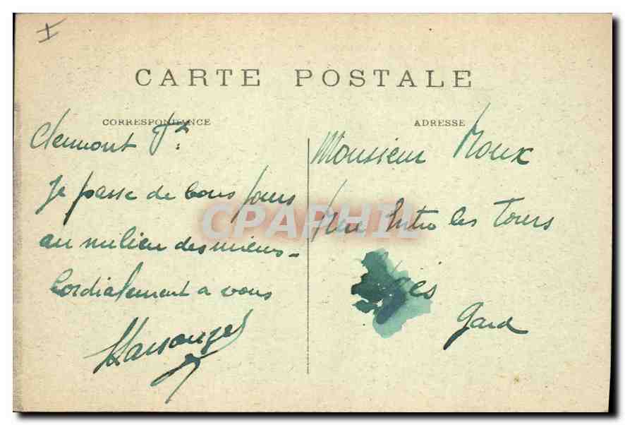 CPA Sommet du Puy de Dome et l'Observatoire  — Verso