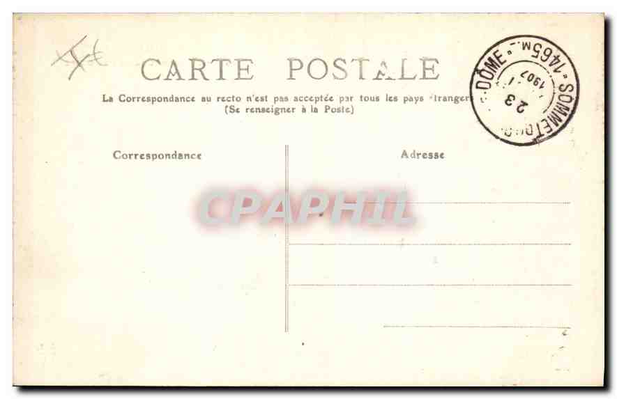 Le Sommet du Puy-de-Dôme — L'Auvergne — n° 355 — Verso
