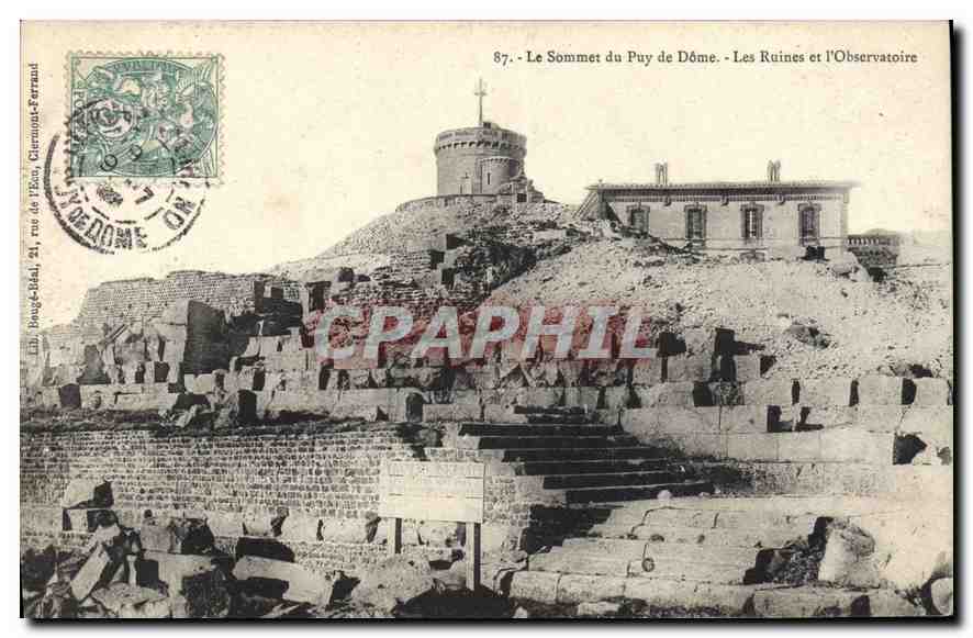 Le Sommet du Puy de Dôme - Les Ruines et l'Observatoire — Ciermont-Ferrand, n°87