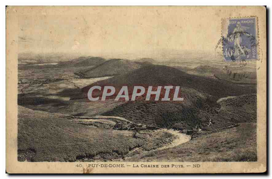 Puy-de-Dôme — La Chaîne des Puys — ND — Éditeur ND, n°40