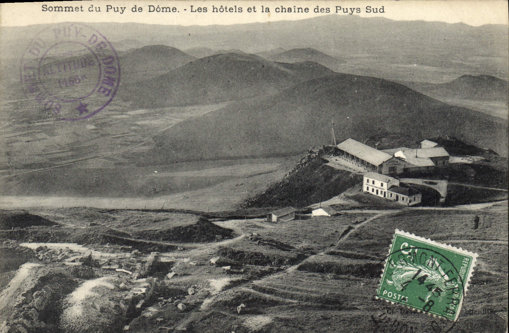 Sommet du Puy de Dôme — Les hôtels et la chaîne des Puys Sud — Éditeur : Sommet du Puy-de-Dôme