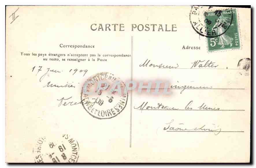 Le Puy-de-Dôme — Vue de l'ensemble des ruines et de l'Observatoire — CPAPHIL 822 — Verso