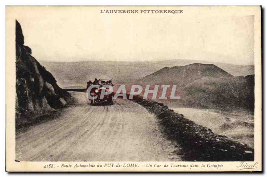 Route Automobile du PUY-de-LOME — Un Car de Tourisme dans la Grimpée — Édition 'Idéal', Vizby
