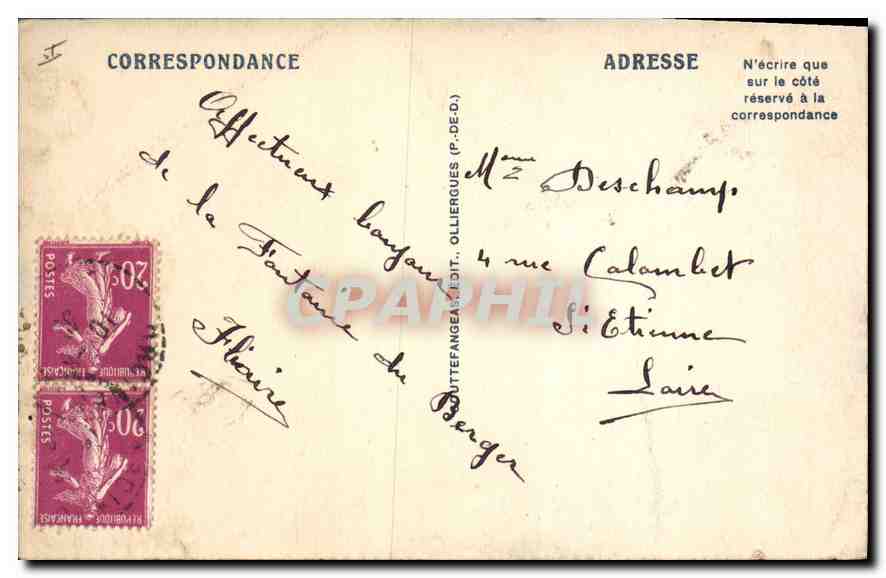 CPA Sommet du Puy de Dome Les Ruines du Temple de Mercure et l'Observatoire  — Verso
