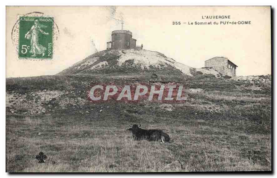 Le Sommet du Puy-de-Dôme — L'Auvergne — éditeur P. POURQUET, n° 355