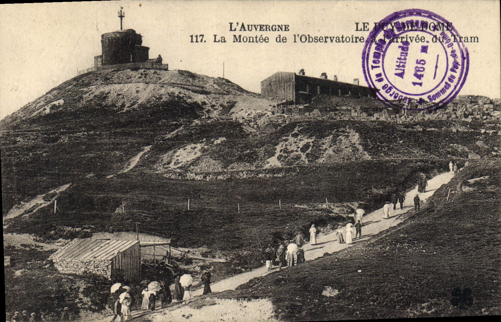 L'Auvergne — Die Aufstieg zum Observatorium bei Ankunft des Trams — Verlag L'Auvergne, n° 117