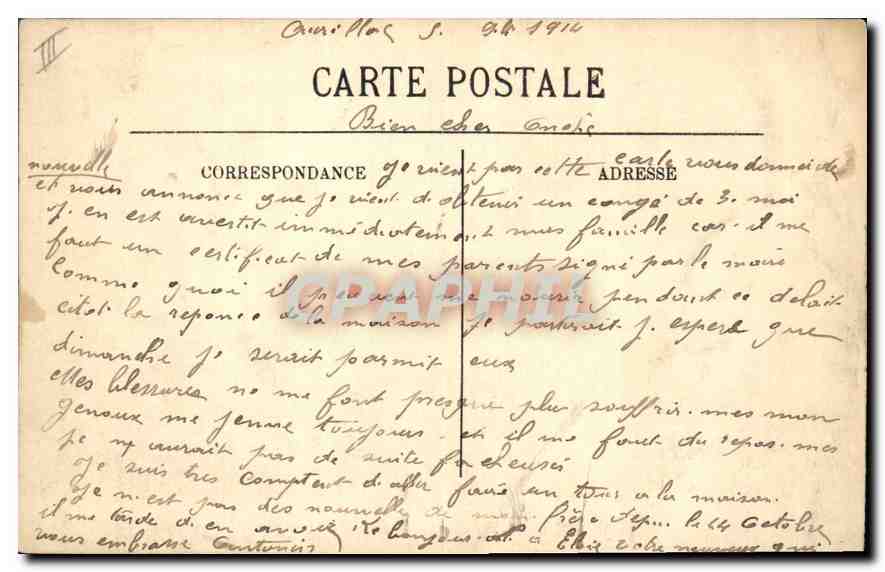 Auvergne — Le Puy de Dôme vu du Col de Ceyssat — LL. — Verso