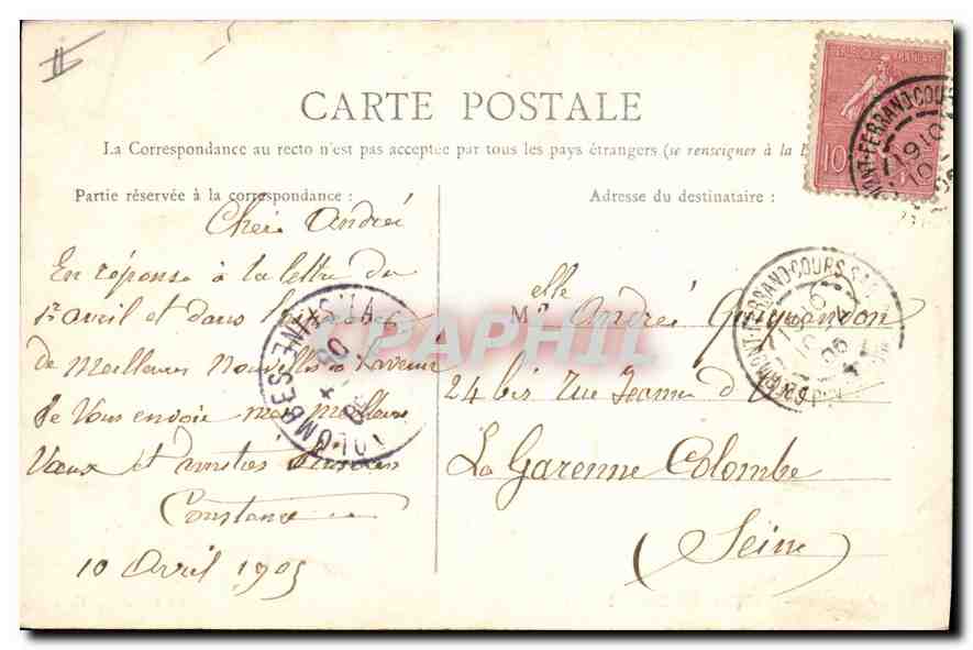 Auvergne — Le PUY-DE-DOME — Edit Genès-Labbé — Verso