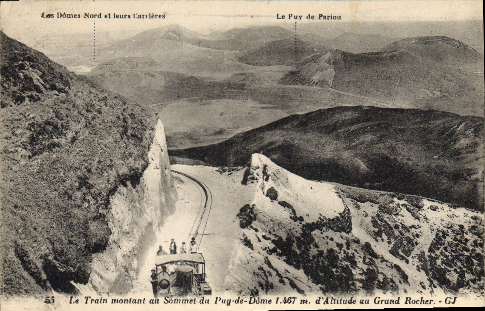 Les Dômes Nord et leurs Carrières — Le Puy-de-Dôme 1.467 m. d'Altitude au Grand Rocher — GJ