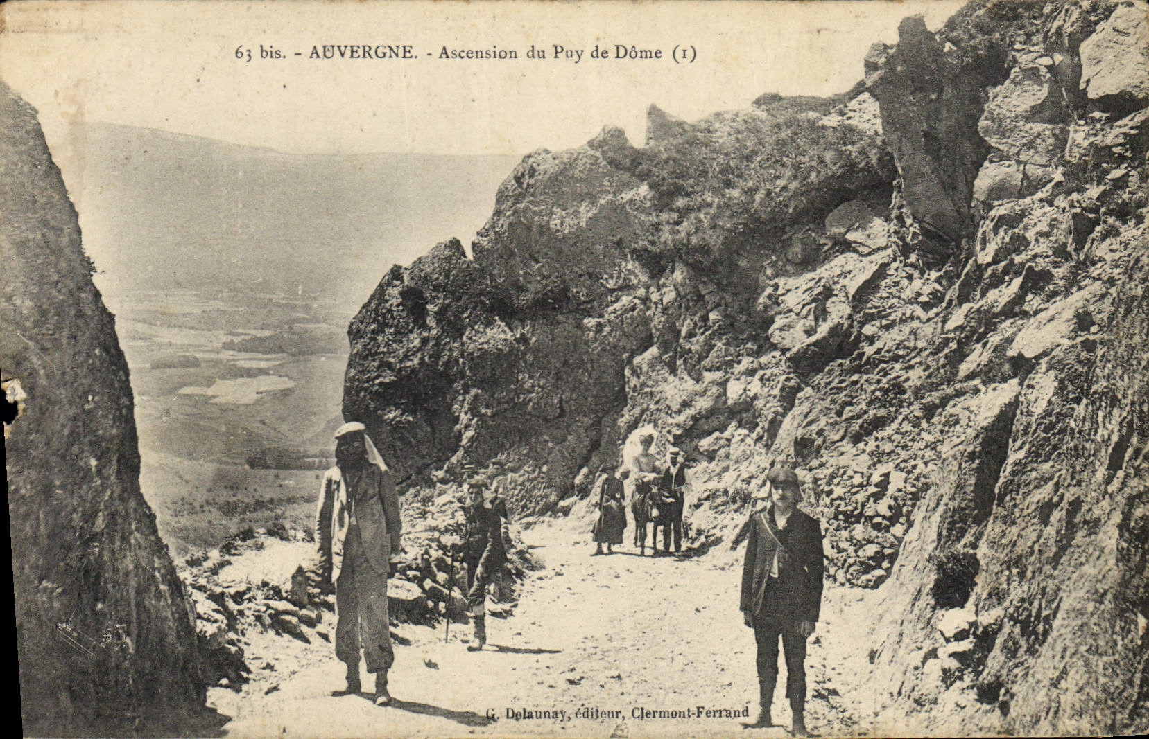 Ascension du Puy de Dôme — Auvèrge — G. Delaunay, éditeur, Clermont-Ferrand