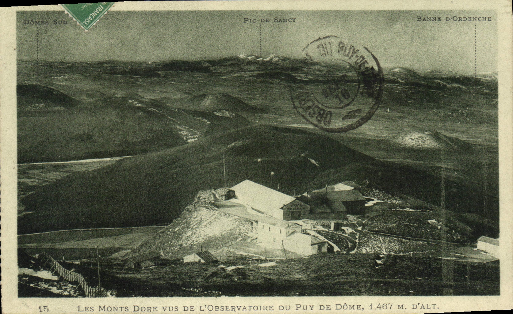 CPA Les Monts Dore vus de l'Observatoire du Puy de Dome 