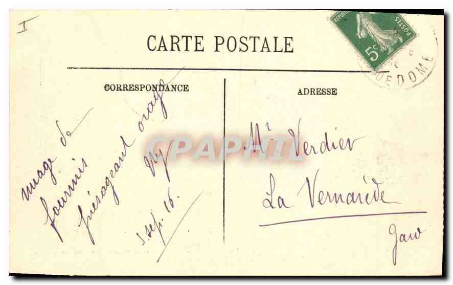 CPA Les Monts Dore vus de l'Observatoire du Puy de Dome  — Verso
