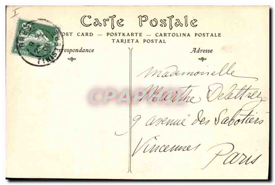 CPA Brest La Jetee un jour de Tempete  — Rückseite